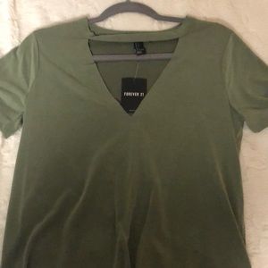 Camo Green Choker Tee